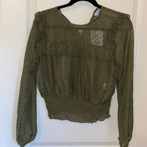 Boutique army green blouse